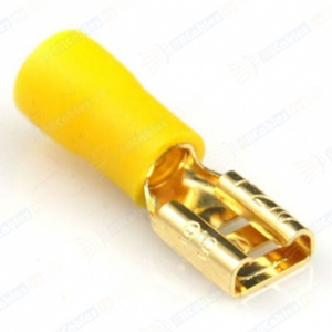 F210 Furutech Flachstecker 6,3mm vergoldet (10Stk.) Gelb