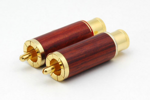 2x Cinch Stecker 8,3mm Wood CS301WDG