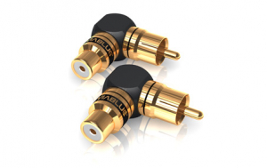 XS Adapter RCA 90° Angle S 1 Pair